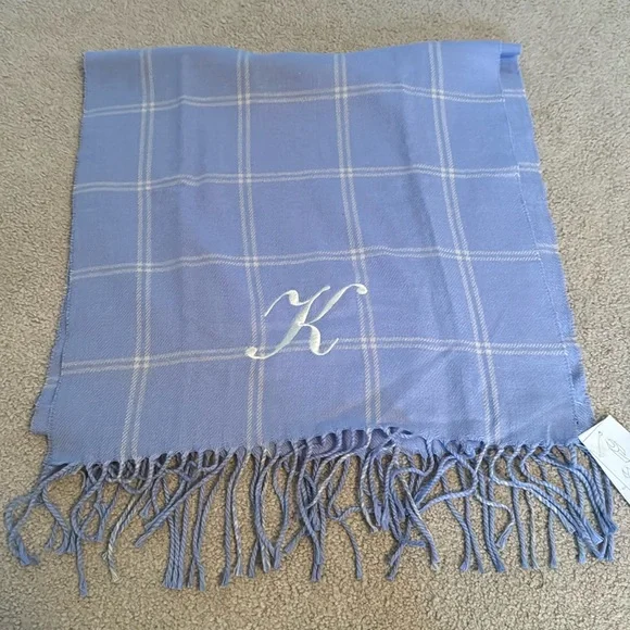 NWT Monogrammed “K” Scarf - Picture 3 of 5